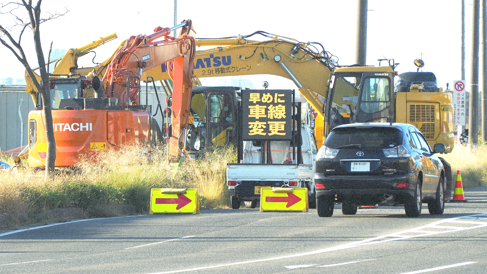 新潟市・県道4号線でAI交通誘導を実施しました｜車幅減少対応で主要道路の安全を確保